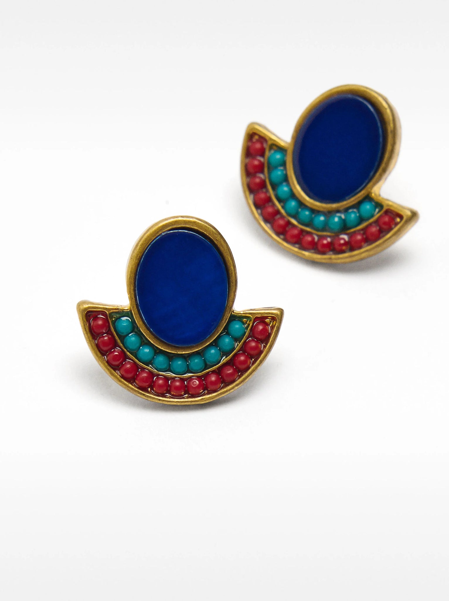 Pendientes abanico con concha