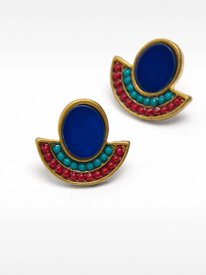 Pendientes abanico con concha