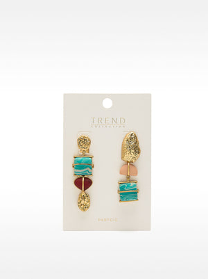 Pendientes maxi asimétricos