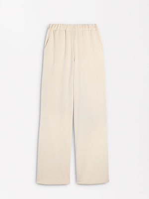 Pantalón Fluido Con Cintura Elástica