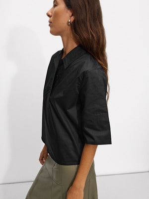 Camisa De Algodón Cuello Polo