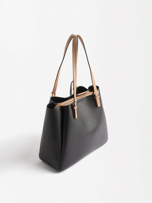 Bolso Tote Con Textura