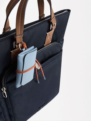 Mochila De Nylon Con Colgante