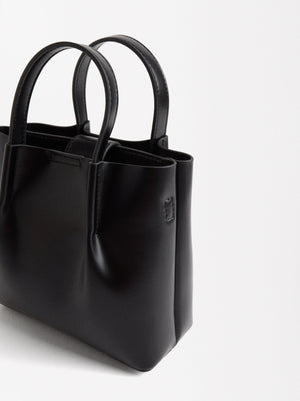 Bolso Tote Con Efecto Craquelado