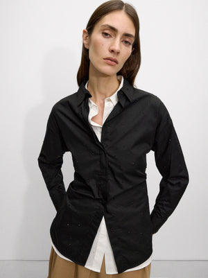 Camisa 100% Algodón Con Strass