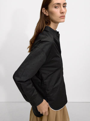 Camisa 100% Algodón Con Strass