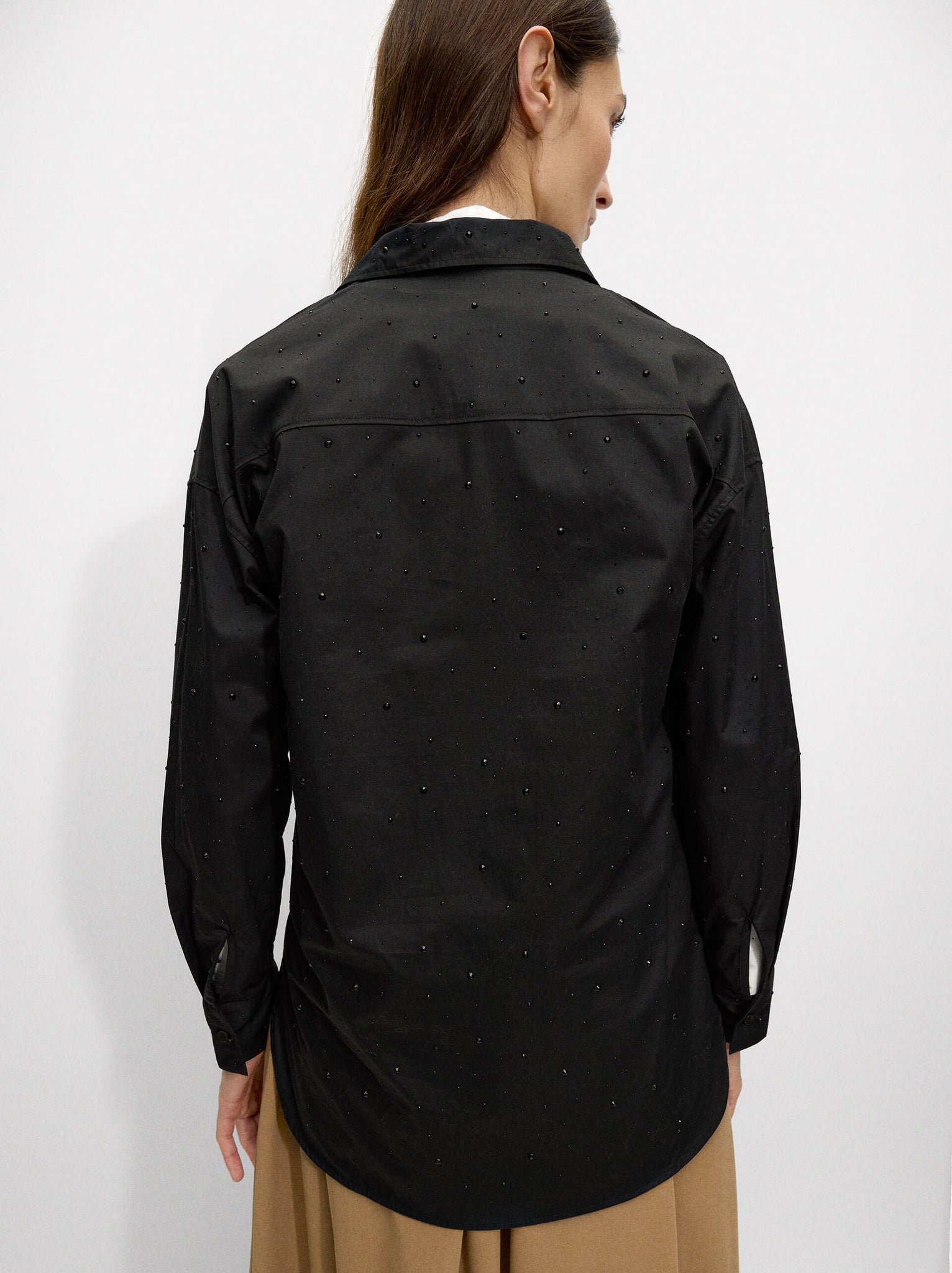 Camisa 100% Algodón Con Strass