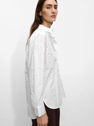 Camisa 100% Algodón Con Strass
