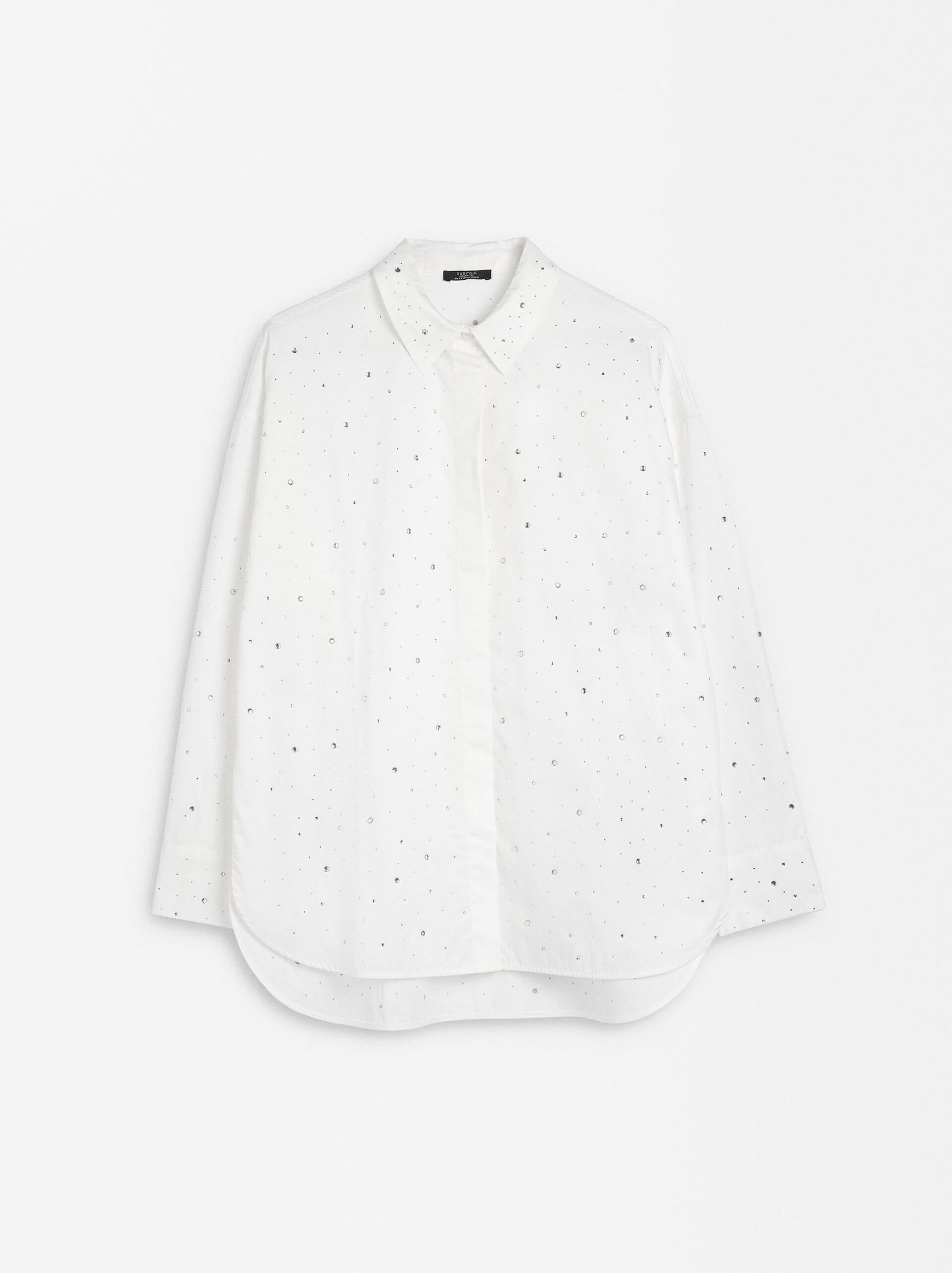 Camisa 100% Algodón Con Strass