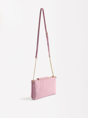 Bolso de tiracolo textura aterciopelada