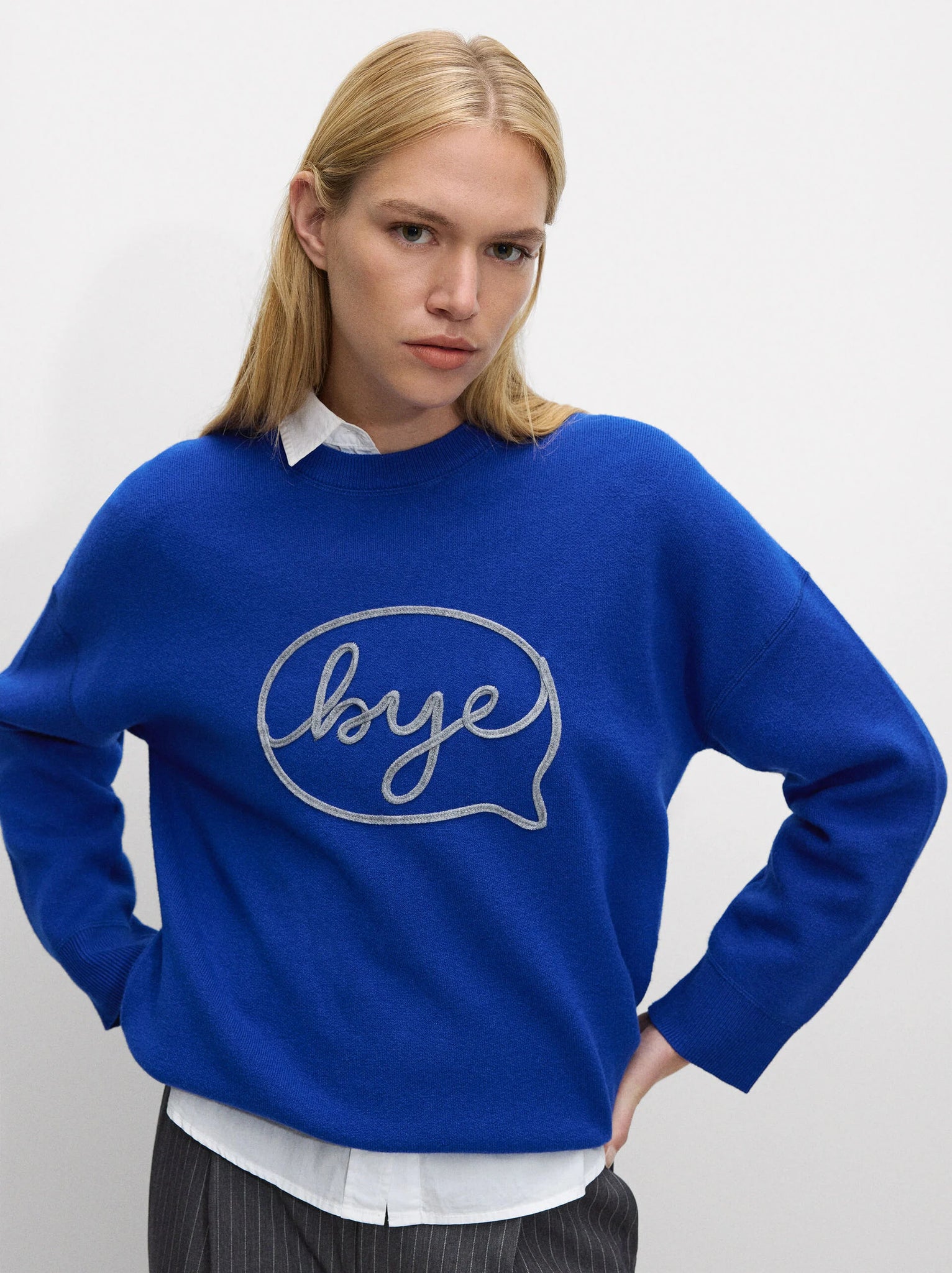 Jersey De Punto Con Bordado