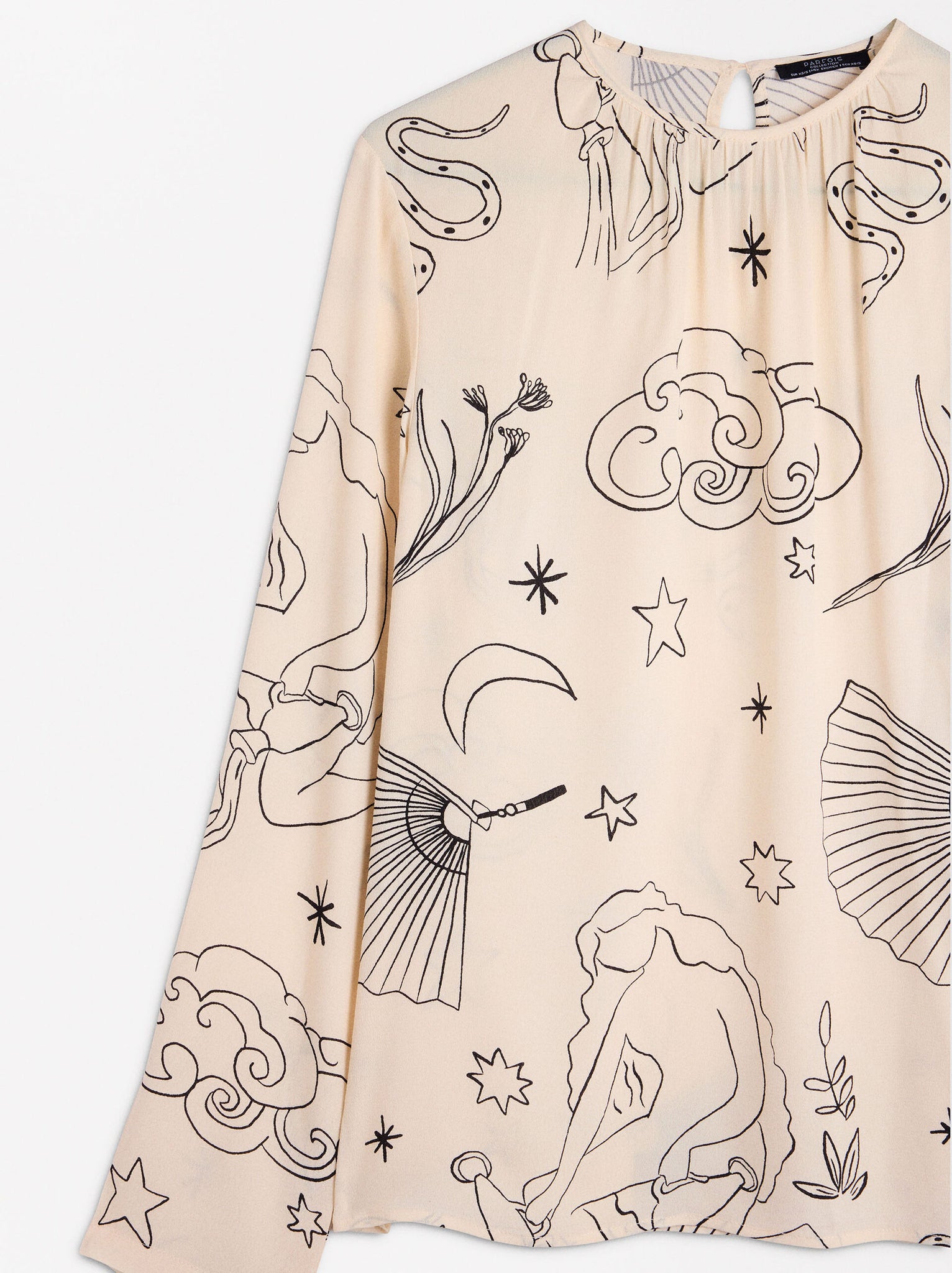 Camisa Estampada De Manga Larga