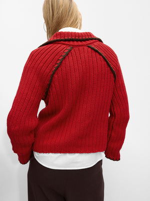 Jersey De Punto Con Pespuntes