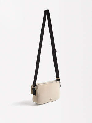 Bolso bandolera textura aterciopelada
