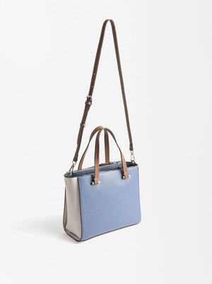 Bolso tote color block colgante