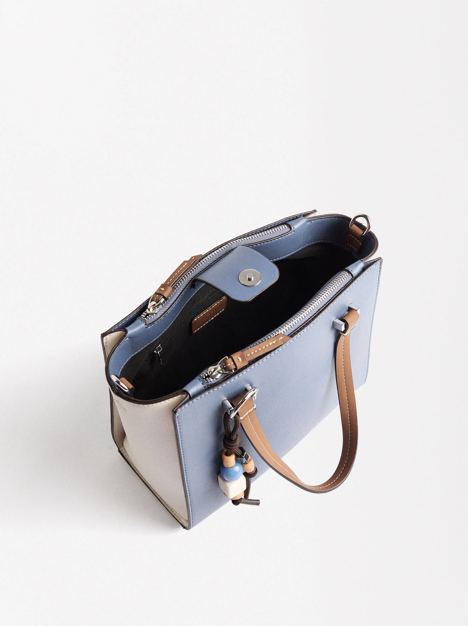 Bolso tote color block colgante