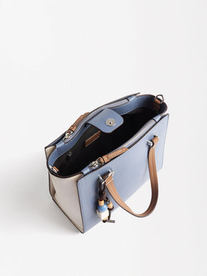 Bolso tote color block colgante