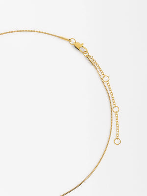 Collar Corto Medalla Ángel Baño Oro 18k