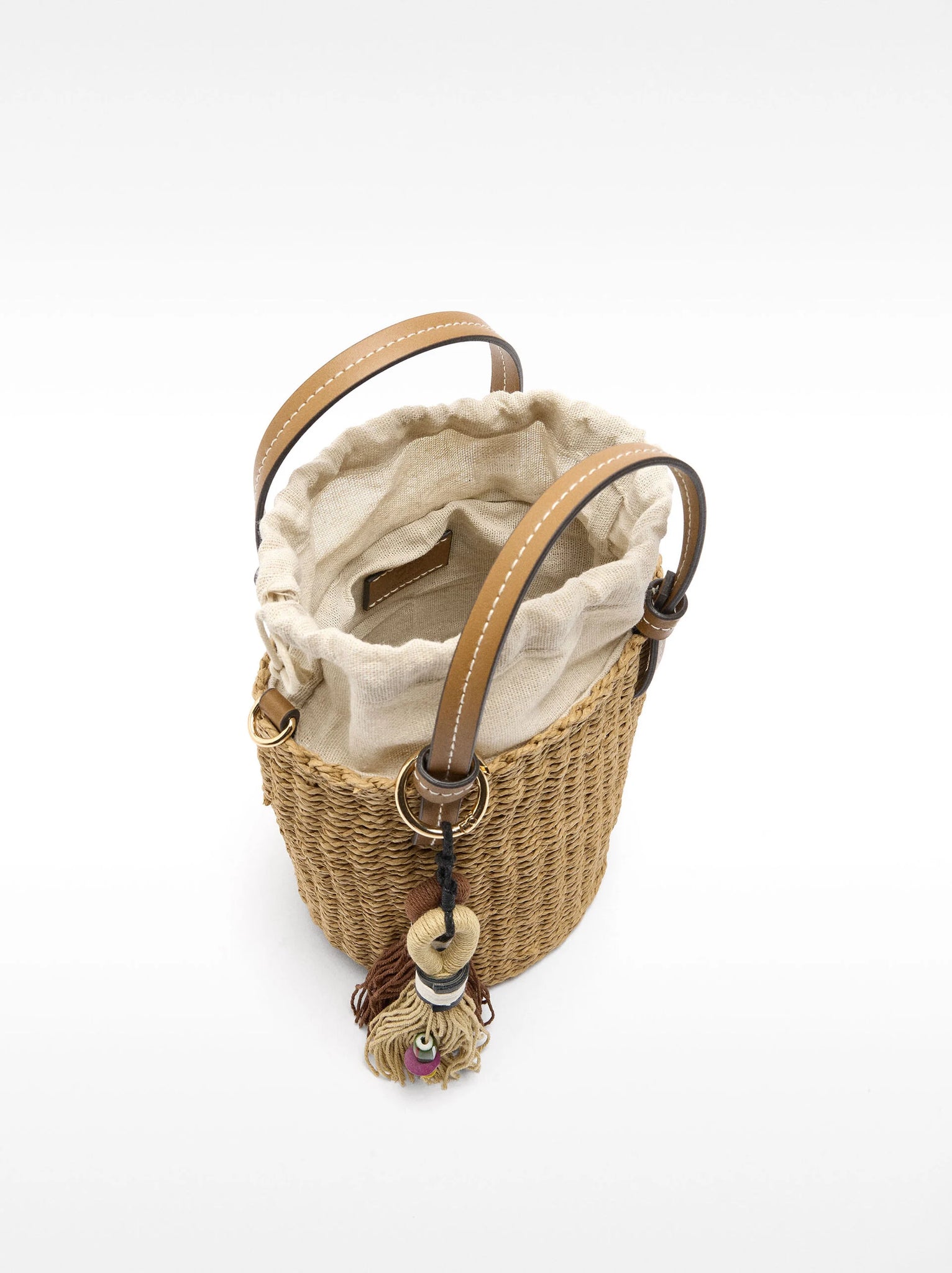 Bolso bombonera efecto rafia