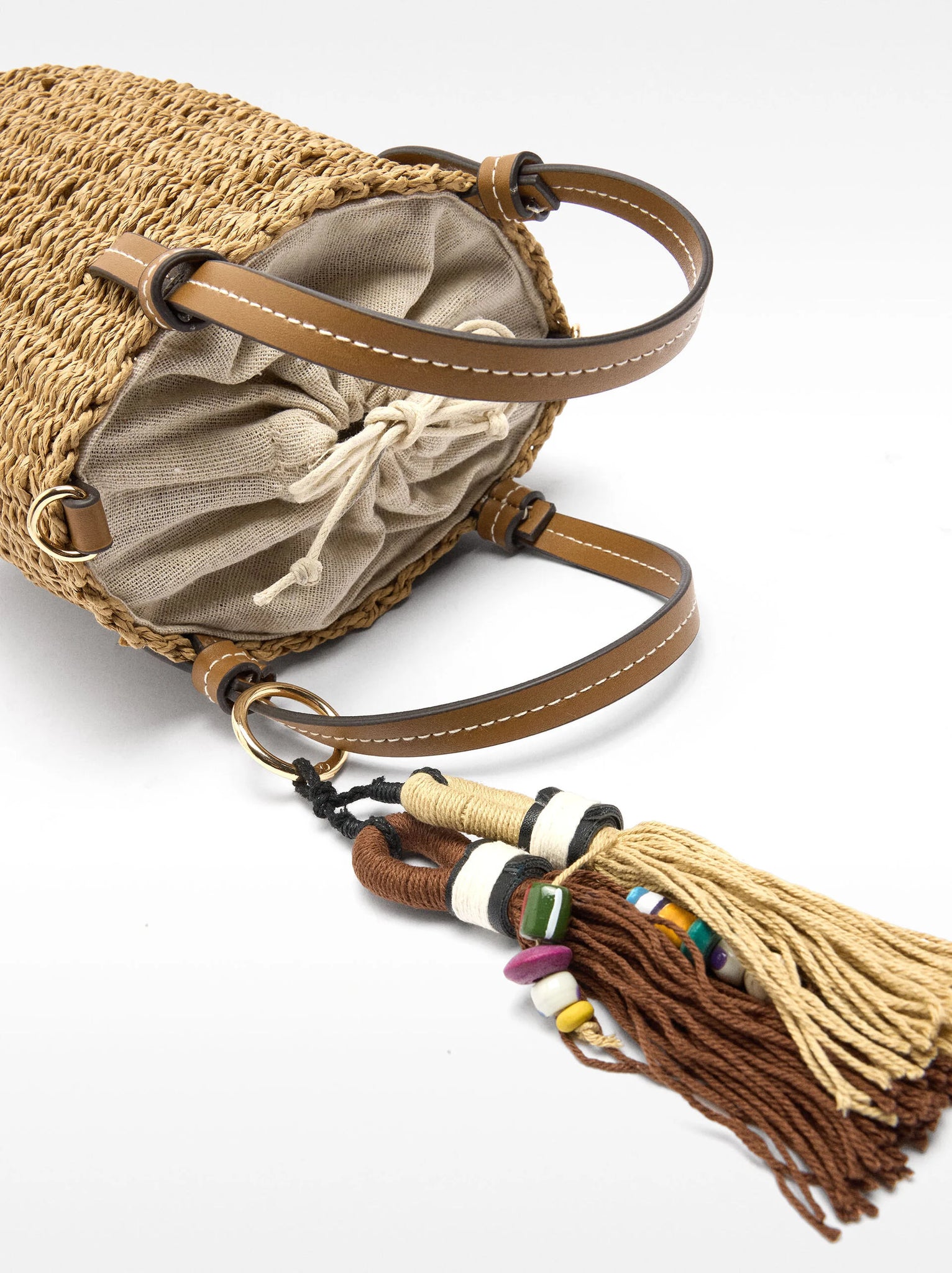 Bolso bombonera efecto rafia