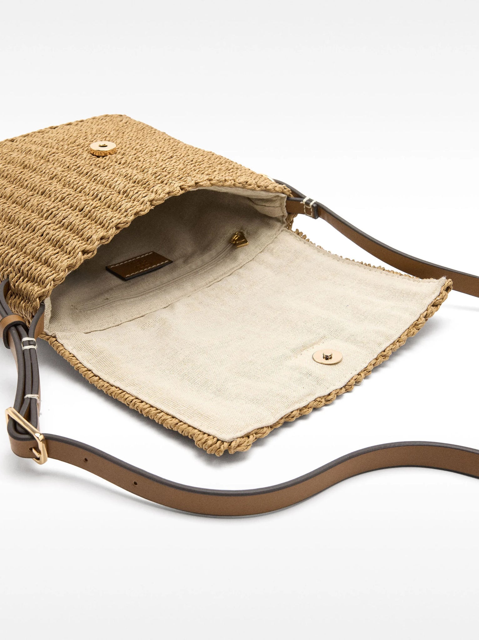Bolso de bandolera efecto rafia