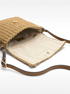 Bolso de bandolera efecto rafia