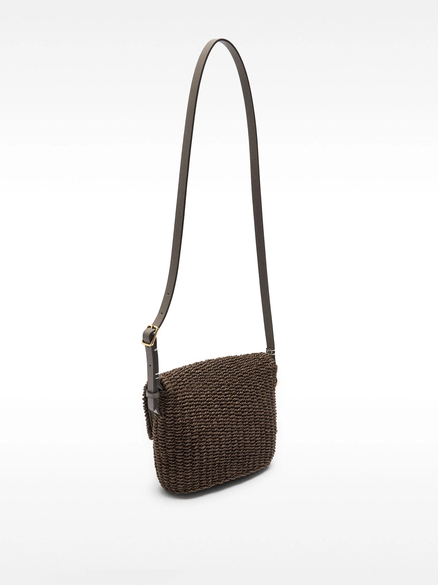 Bolso de bandolera efecto rafia