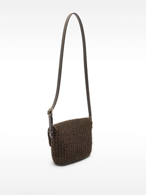 Bolso de bandolera efecto rafia
