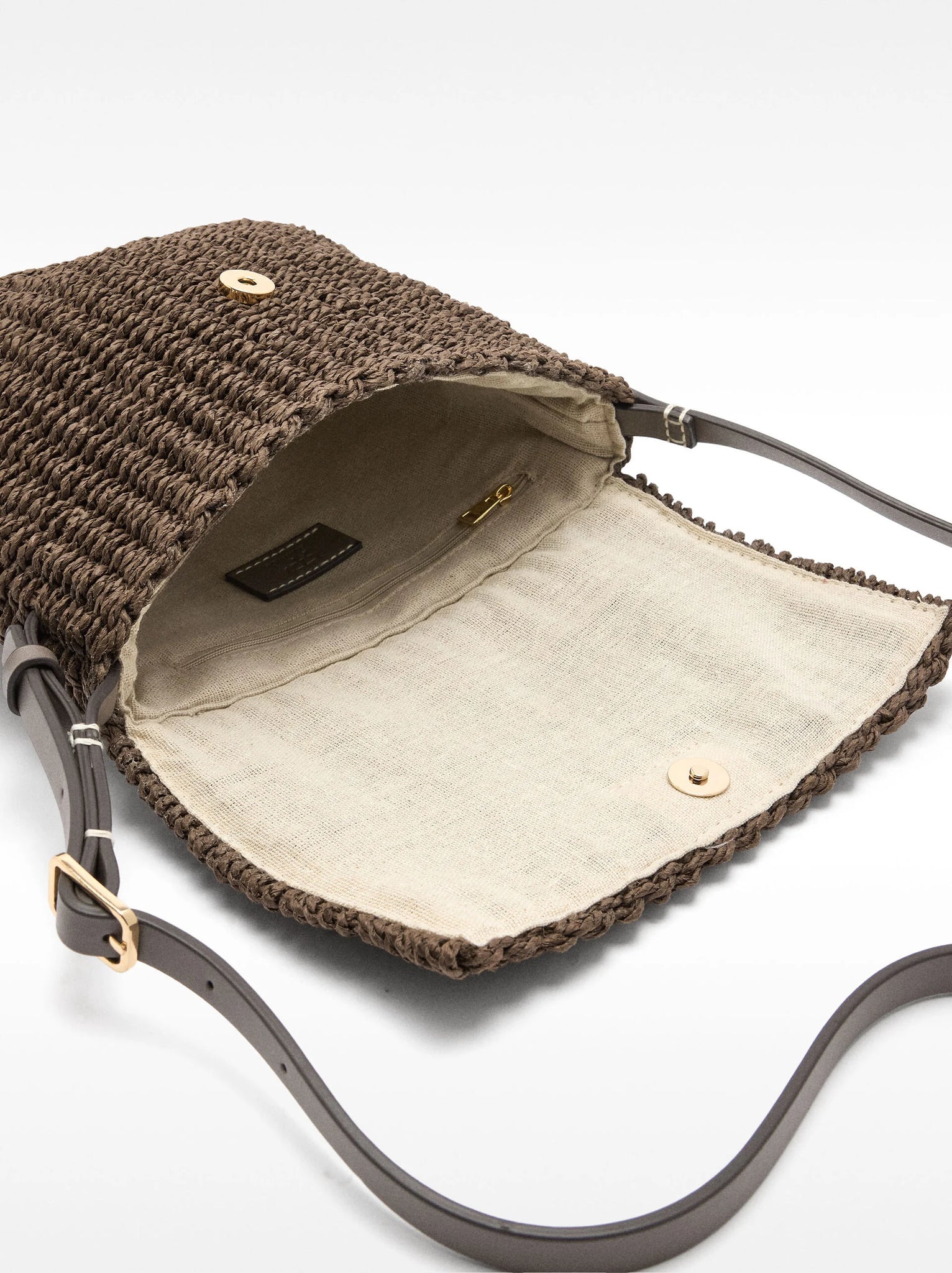 Bolso de bandolera efecto rafia