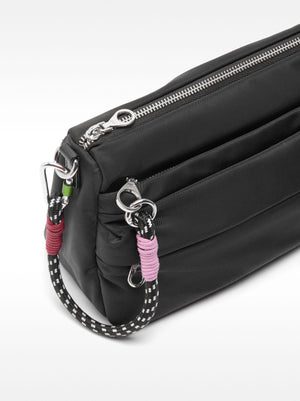 Bolso bandolera de nylon con bolsillo exterior