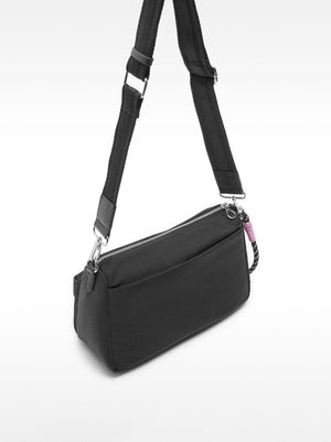 Bolso bandolera de nylon con bolsillo exterior
