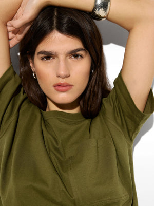 Camiseta algodón con bolsillo