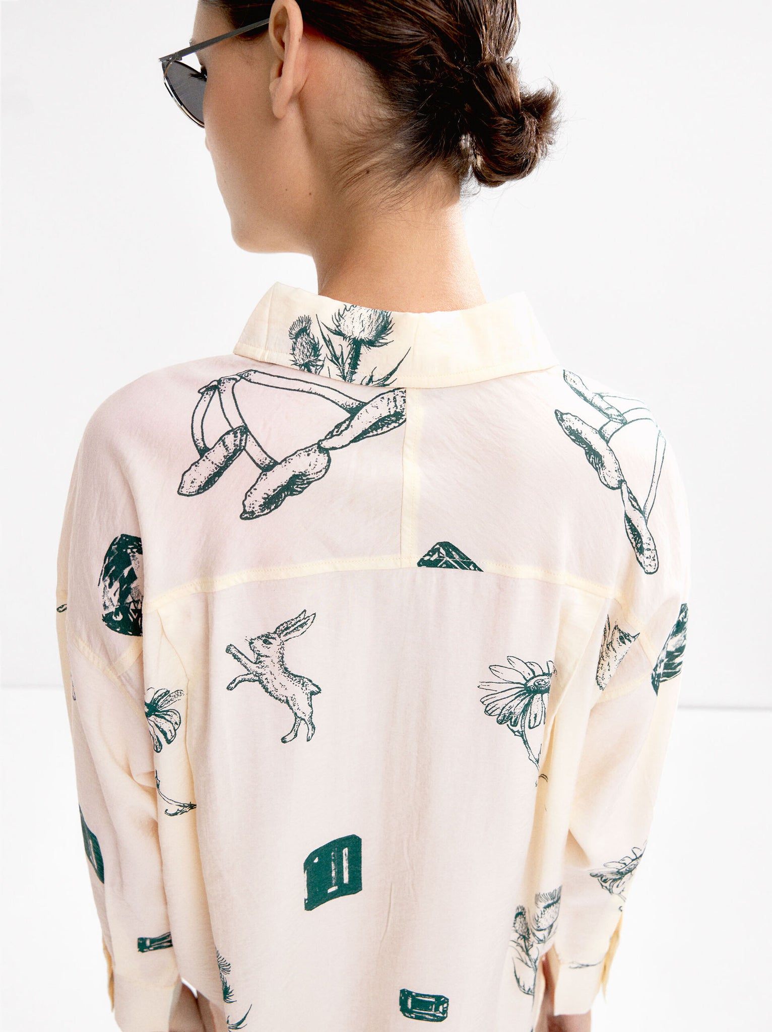 Camisa estampada de manga larga