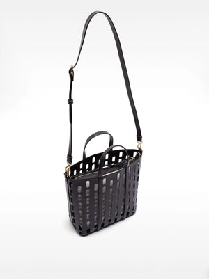 Bolso tote perforado con bolso removible