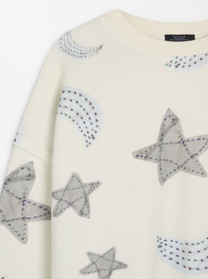 Sudadera De Lunas Y Estrellas