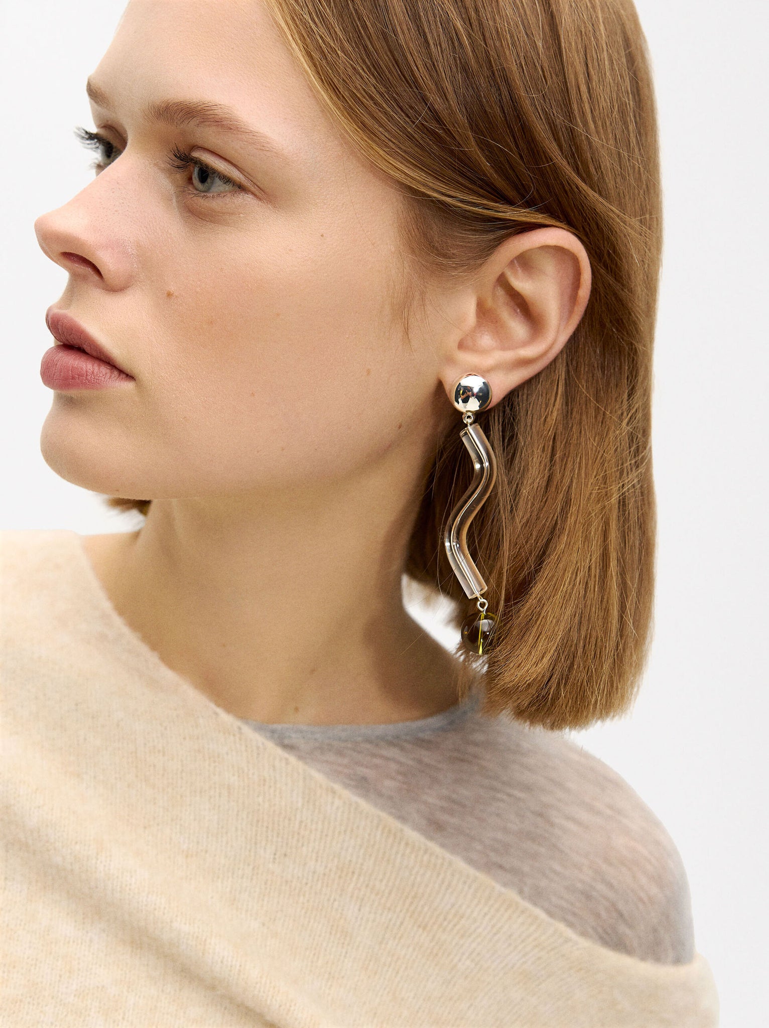 Pendientes onda transparentes