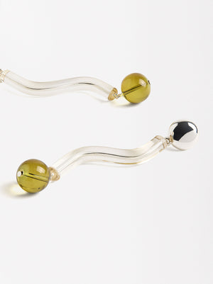 Pendientes onda transparentes
