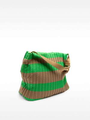Bolso de hombro de nailon a rayas