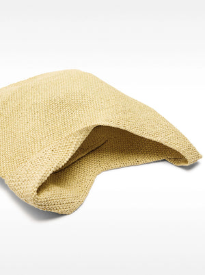 Bolso de hombro efecto rafia con detalle lateral