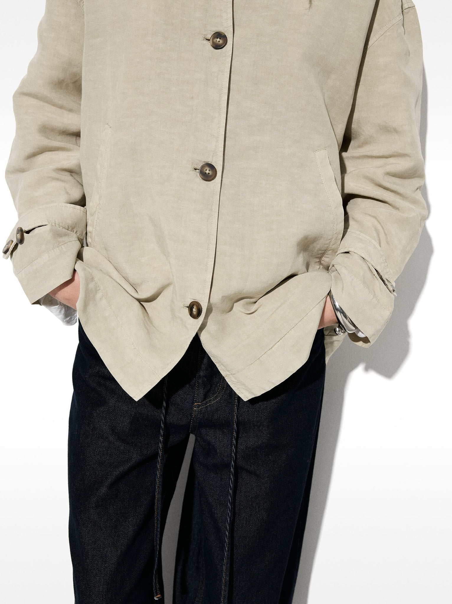 Chaqueta con lino - lyocell