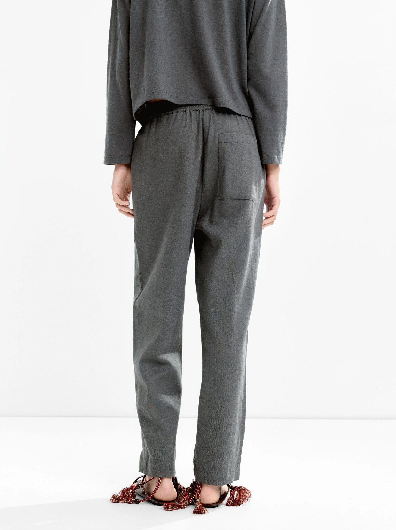 Pantalón de algodón con cordón ajustable