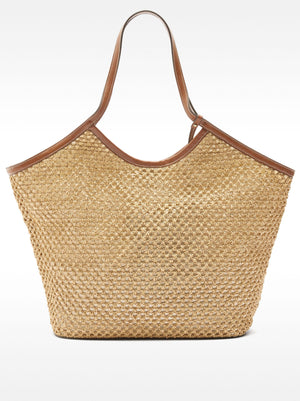 Bolso shopper efecto rafia