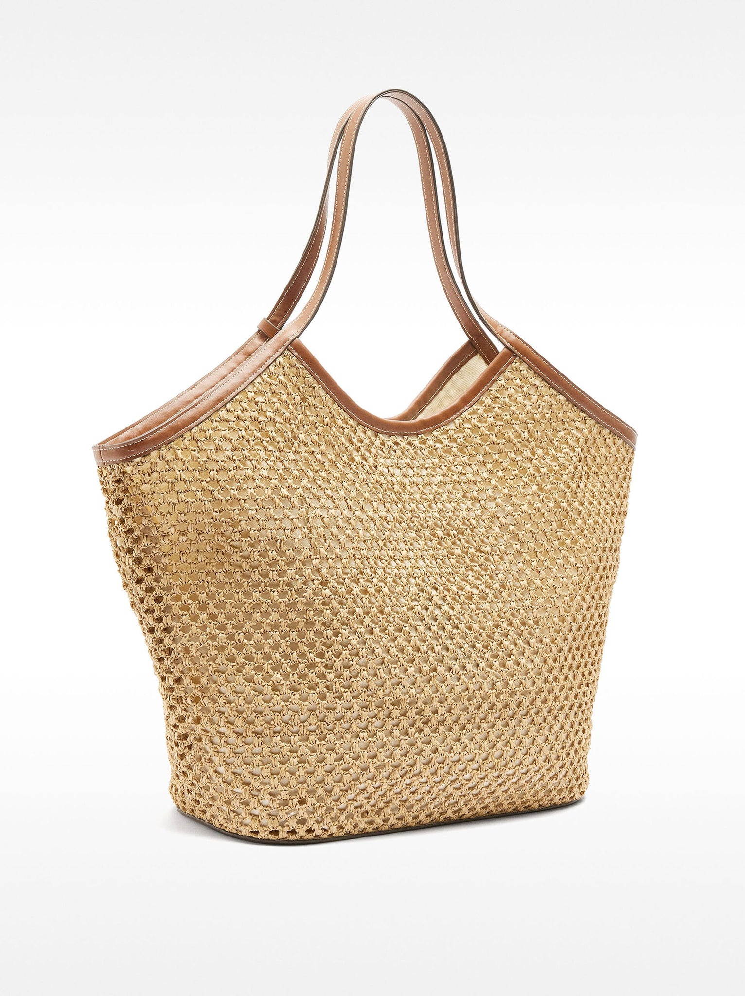 Bolso shopper efecto rafia