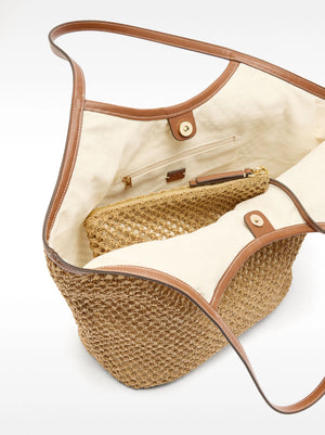 Bolso shopper efecto rafia