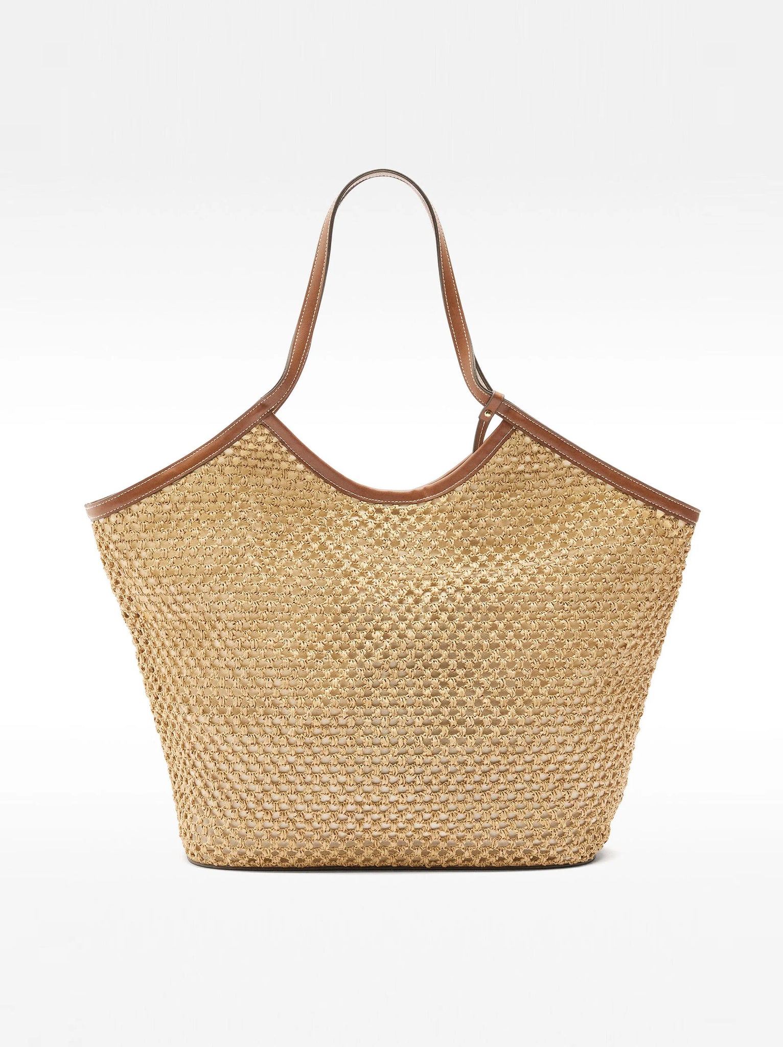 Bolso shopper efecto rafia