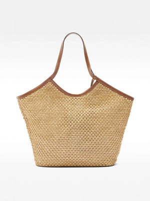 Bolso shopper efecto rafia