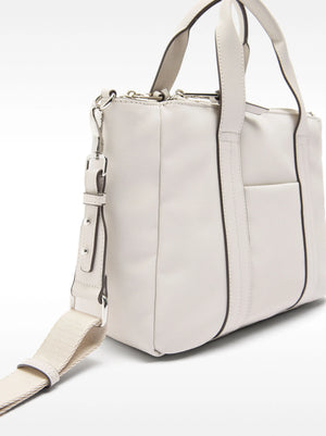 Bolso tote de efecto nylon con asa bandolera