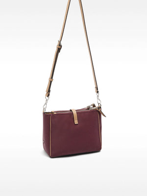 Bolso de hombro de efecto nylon
