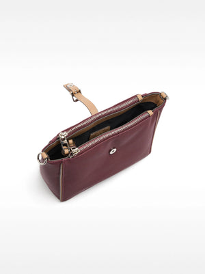 Bolso de hombro de efecto nylon