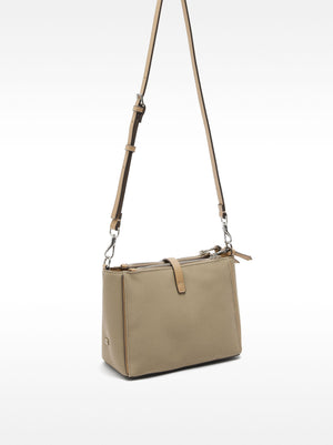 Bolso de hombro de efecto nylon